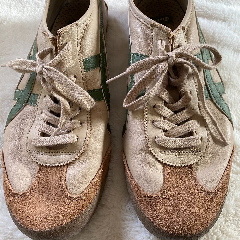 Onitsuka Tiger Mexico 66™ Beige Grass Green Sneakers Size 9.5